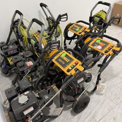 Pressure washers from brands Ryobi & Dewalt for way cheaper than retail throw me offers
