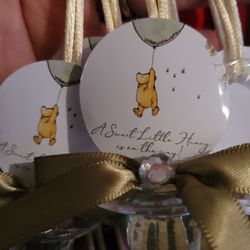 Winnie The Pooh Baby Shower Pacifiers Guest Favor Necklaces 