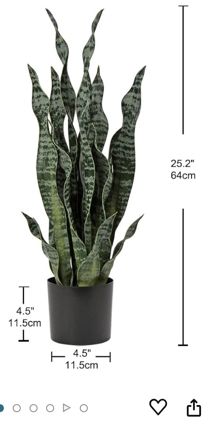 1 Faux Snake Plant With Pot