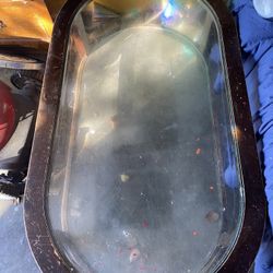 Oval Glass Coffee Table