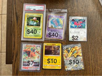 Pokemon cards (ask me how much for which card)