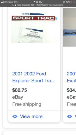 Ford Explorer 2001-2002 Sport Trac nameplate