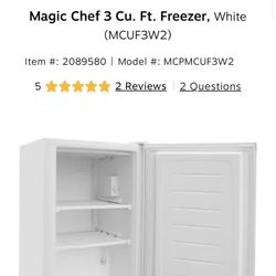 Magic Chef Mini freezer 