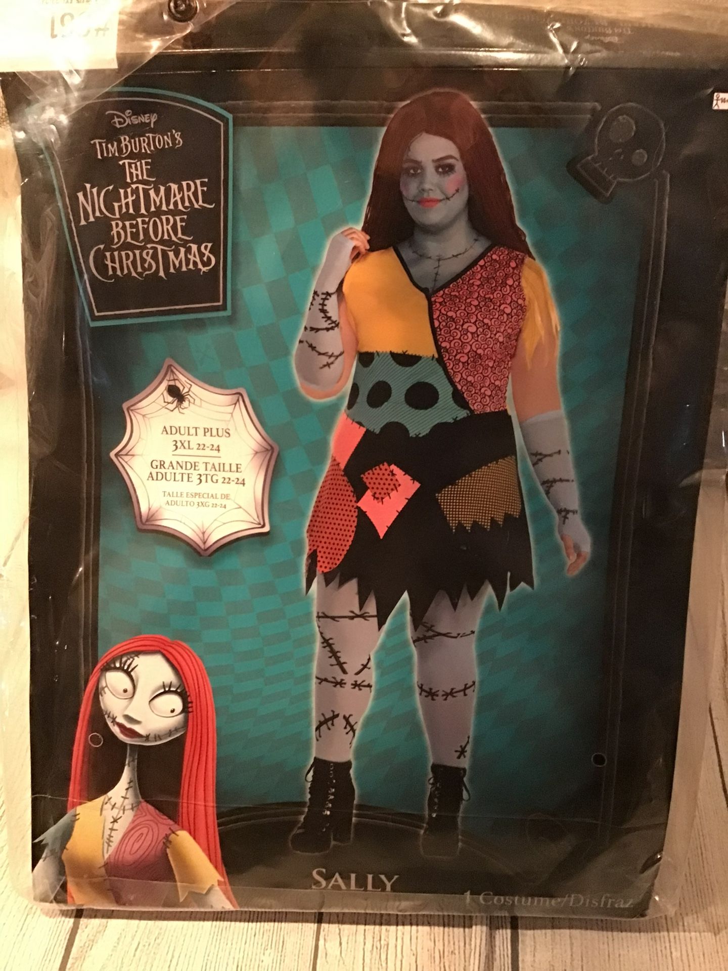 Disney Nightmare Before Christmas Sally Adult Costume Size 3XL -NEW
