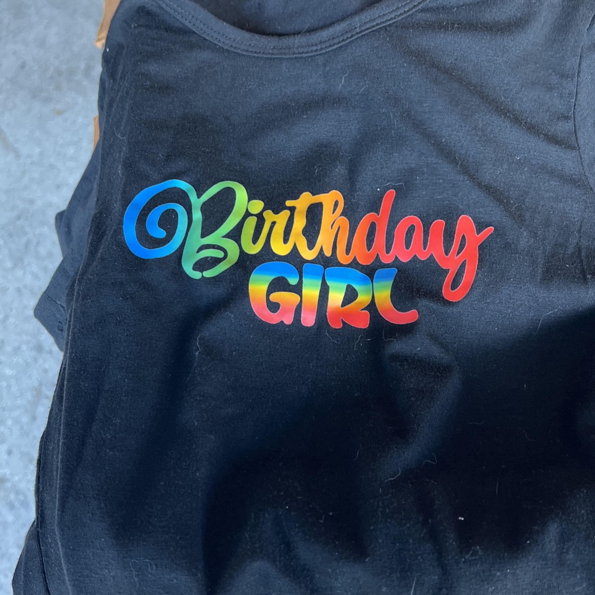 Child’s Small Birthday Girl T Shirt 