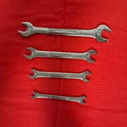 Vintage Craftsman 4pc SAE Open End Wrench Set Forged In The USA 