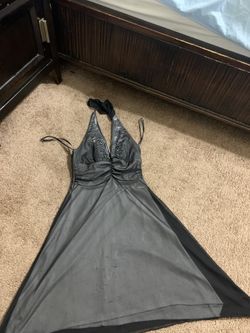 Halter top black dress