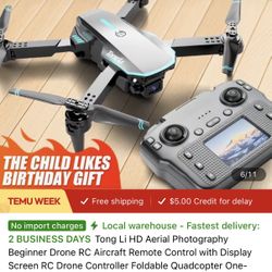 Tong Li HD Aerial Photography Beginner Drone - Foldable Quadcopter with Screen Controller