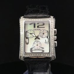 Pre-owned Croton Chronomaster Diamond Quartz Watch 
