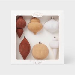 Flocked Tree Ornaments