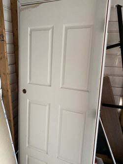 Interior door ((2 doors size 36x80)) (6 panel+door frame)