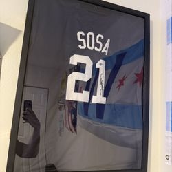 Sammy Sosa signed jersey FRAME NOT INCLUDED