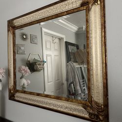 French Antique Mirror (gold N Beige)