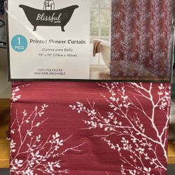 Fall Fabric Shower Curtain With Matching Towel Set 