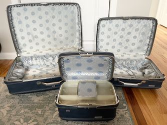 1970s Travel Suitcase Set 