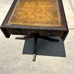Leather Top Table