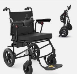 Electric Wheelchair lightweight foldable compact motorized 43LB Black