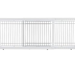 Wood Freestanding Pet Gate 39.8” -71.3” Adjustable Width