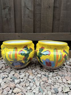 Mexican Talavera Cactus 🌵 Planters, Pottery, Clay Pots.