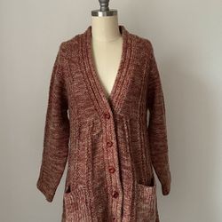 Japanese Vintage Multicolored Knit Cardigan Size S