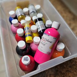 Various Paint Bottles & Sealer