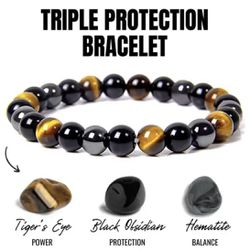 Magnetic Hematite Bracelet!!! Triple Protection!!