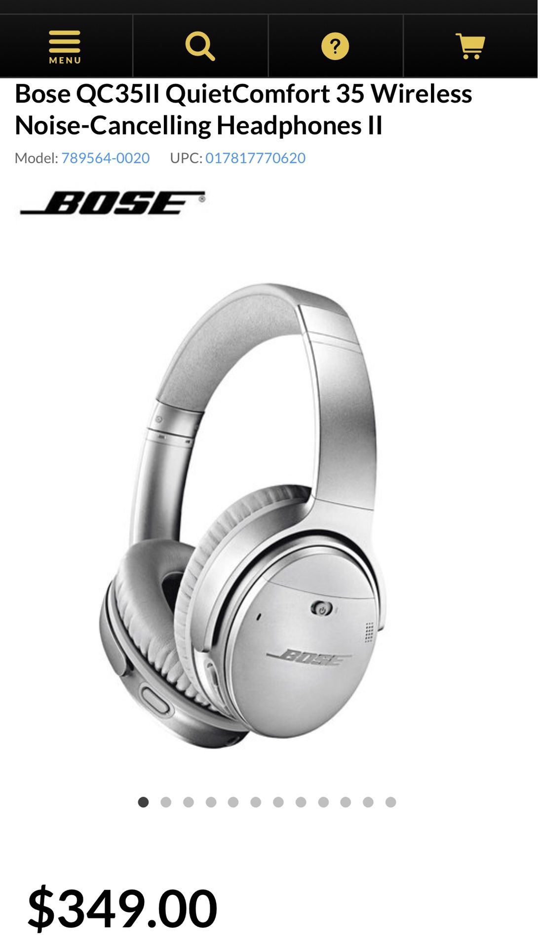 Bose QC35II Wireless Headphones