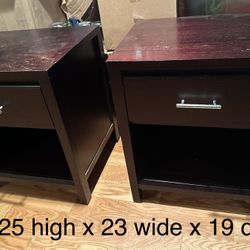 2 Large Nightstands