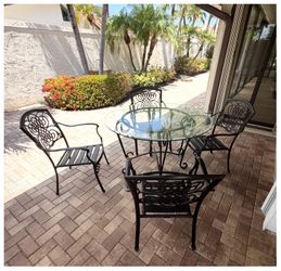 Aluminum Patio Dining Set 5 Piece