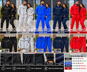 Nike Tech Style Full Zip Hoodie & Jogger Sweatsuit Set Men's Women's S-3XL