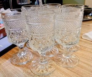 Vintage Wexford Anchor Hocking crystal Hoblets