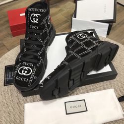 Custom Gucci Boots In Black Size 10 & Size 12