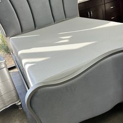 Silver Bedroom Bed Frame Grey Velvet Queen $580 EK $699 Dresser & Mirror $860 Chest $440 Nightstand $280