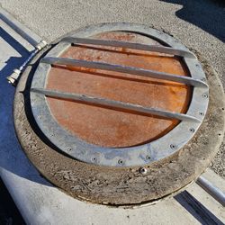 LARGE Marine Boat Salvage Aluminum Nautical Ship Port Hole Hatch BARRED Window