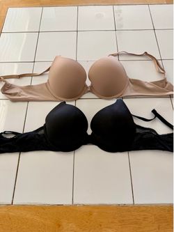 Lot of 2 Victoria's Secret Bras Size 34B (Nude & Black)⁠