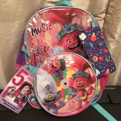 Trolls ‘Music Is Life’ 5 Piece Backpack 