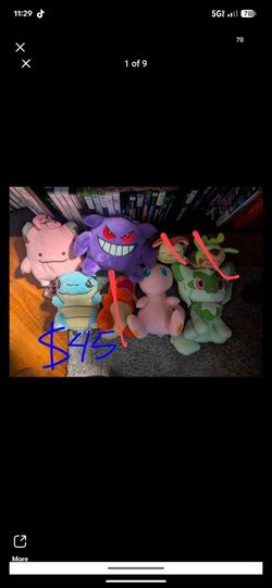 Pokémon Plush Stuffed Animals Lot of 5