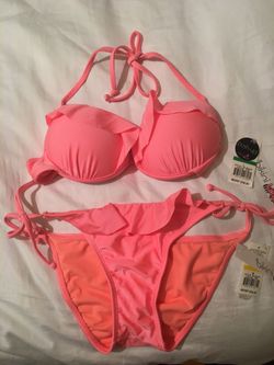 Flamingo pink bikini