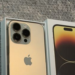 iPhone 14 PRO Gold UNLOCKED with Original Box Like New 