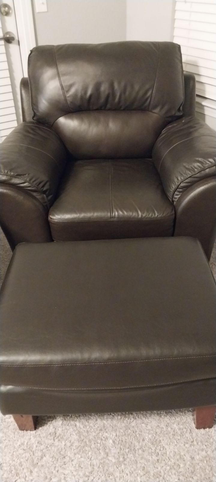 Leather Chair Ottoman