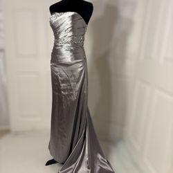 Silver Prom Gown Size S/M, or 8/10