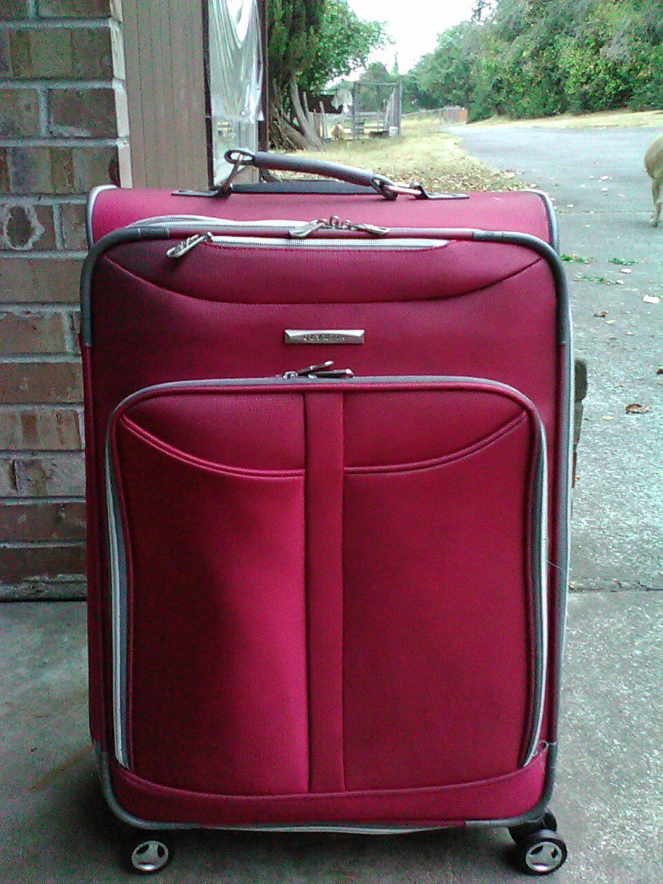 Olympia Red Softside Rolling Suitcase