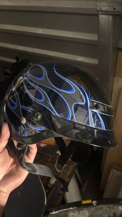 Blue flame electric scooter helmet
