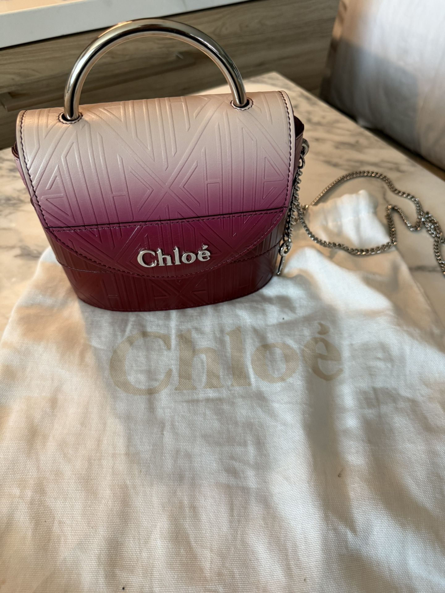 Chloe Aby Lock Ombre Top-Handle Bag