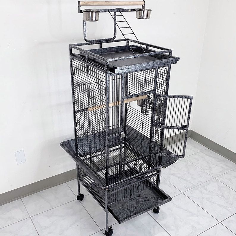 $125 (New in box) Large 61” parrot bird cages with rolling stand for cockatiels parrot parakeet lovebird finch,All Products : American Fashion Style Bags On Sale
