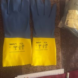 New plastic gloves, nuevos guantes de plastico 