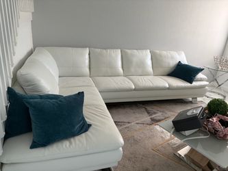 White living room sofa