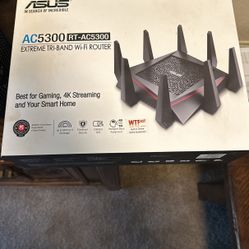 Asus AC5300 Extreme Tri-band Router Gaming And  4K Streaming