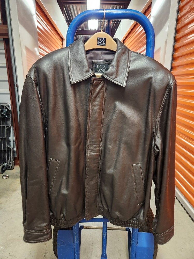 Brown Leather Jacket men's large