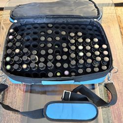 Essential Oil Carrying Case With Variety Of Essential Oils